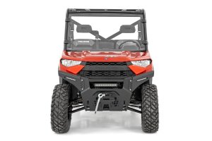 Polaris Ranger Crew XP 1000 Texas Edition Bumper Wings - Front - Rough Country - Slimline LED Pair - Black - '20-'22